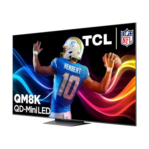 TCL 75" QM8K QD-Mini LED 4K TV | 144Hz, 288Hz VRR, Google TV (2025)