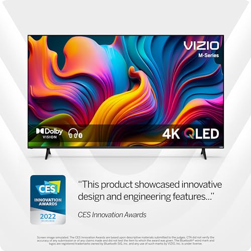 VIZIO 55-Inch M-Series 4K QLED HDR Smart TV with Voice Remote, Dolby Vision, HDR10+, Alexa Compatibility, VRR with AMD FreeSync, M55Q6-J01, 2022 Model
