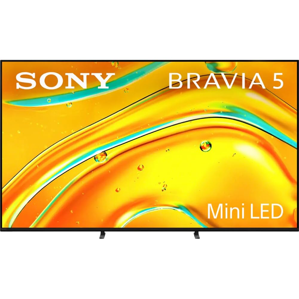 Sony K65XR50 BRAVIA 5 65" Mini LED 4K HDR TV (2025) Bundle with 26-Month Protection, Wall Mount & HDMI Cables