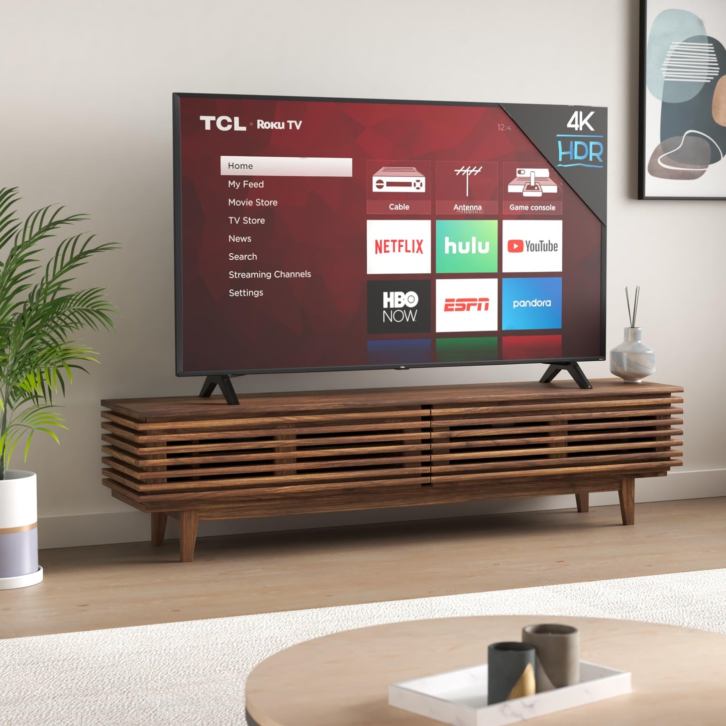 2019 TCL 50" 4K Smart TV: Roku Built-in, UHD, LED Display