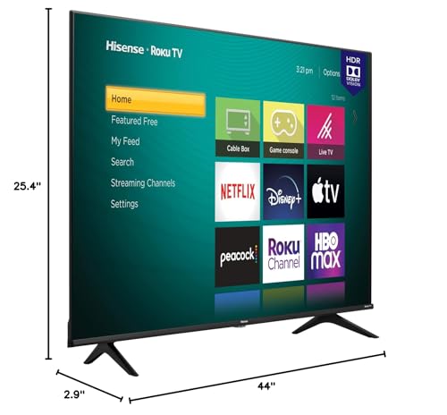 Hisense 50-Inch Class R6 Series 4K UHD Smart Roku TV with Alexa Compatibility, Dolby Vision HDR, DTS Studio Sound, Game Mode (50R6G),Black