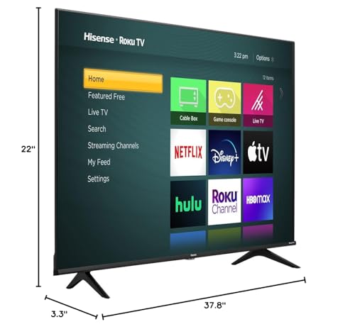 Hisense 43-Inch Class R6090G Roku 4K UHD Smart TV with Alexa Compatibility (43R6090G, 2020 Model)