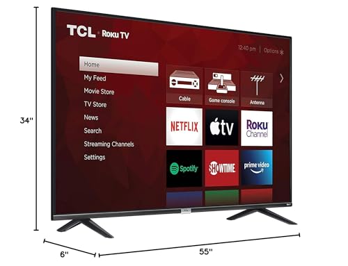 Renewed TCL 55" 4K UHD Smart TV | Roku, HDR, 60Hz Refresh
