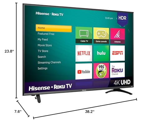 Hisense 50" R7E 4K Roku Smart LED TV: HDR, Motion Rate 120, Alexa, 2019 Model