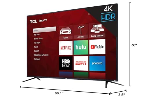 TCL 75" 4K UHD Smart TV | Roku, HDR, 2019 Model