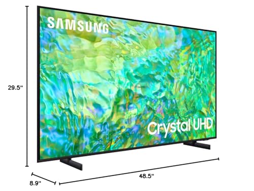 Samsung 55" UN55CU8000 Crystal UHD 4K Smart TV – Bundle with 2-Year CPS Protection (2023)