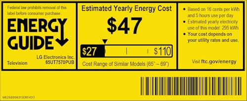 LG 65" UT75 4K LED Smart TV – AI-Powered, Flat Screen & Alexa Built-In (2024)