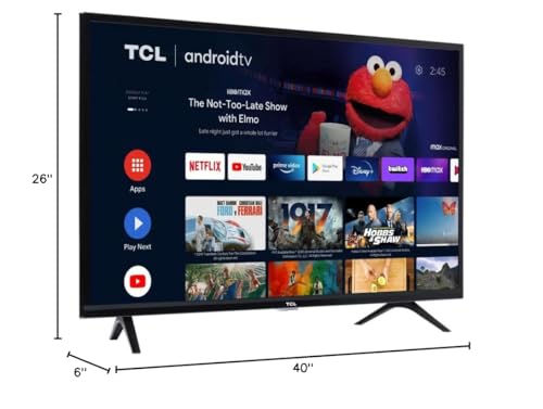 Renewed TCL 40" FHD Android TV + Wall Mount | Alexa & Google