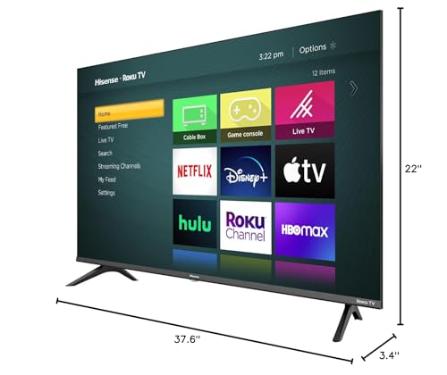 Hisense 43" H4 LED Roku Smart TV: Google Assistant, Alexa, Full HD, 2021 Model