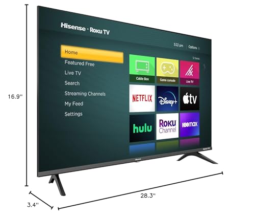 Hisense 32" H4 LED Roku Smart TV: Google Assistant, Alexa, Full HD, 2021 Model