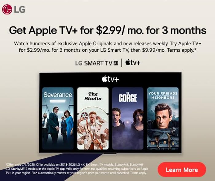 LG 55" UT75 4K Smart TV w/ Alexa Built-in & AI Processor (2024)