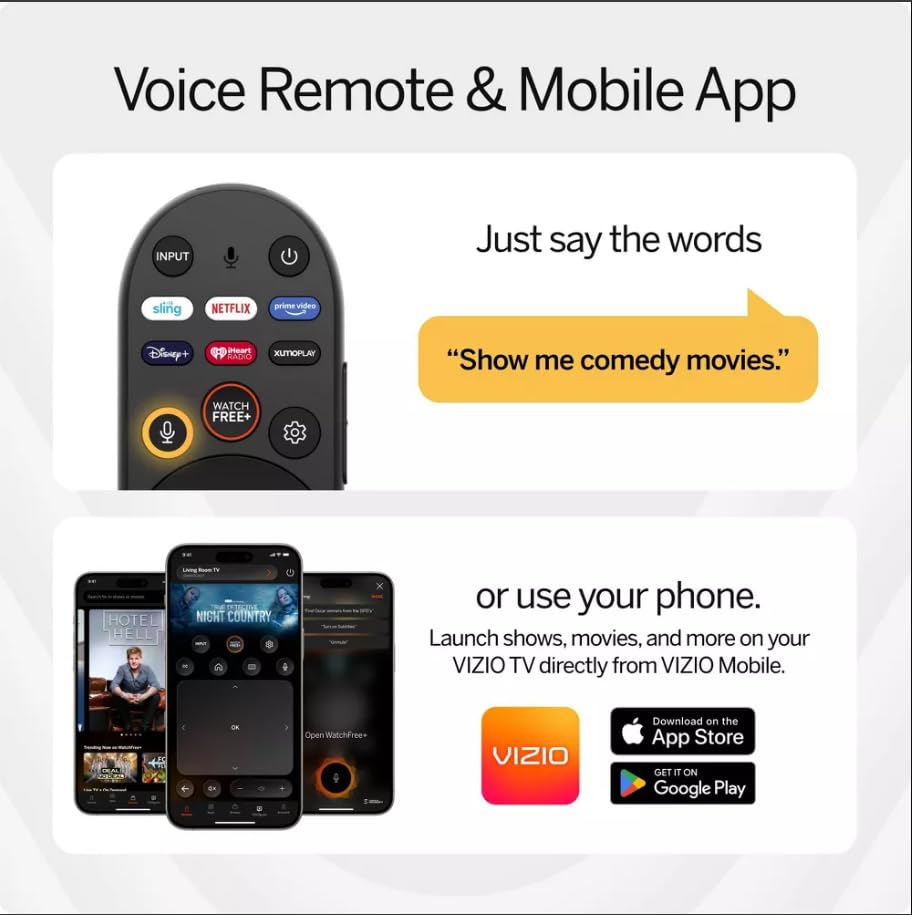 VIZIO 65-Inch 4K UHD LED Smart TV Bundle - Dolby Vision, HDR10+, VRR, Bluetooth, Alexa Compatible, Voice Remote with UAX HDMI Cable, 12-Month CPS Protection and Screen Cleaner with Microfiber Cloth.