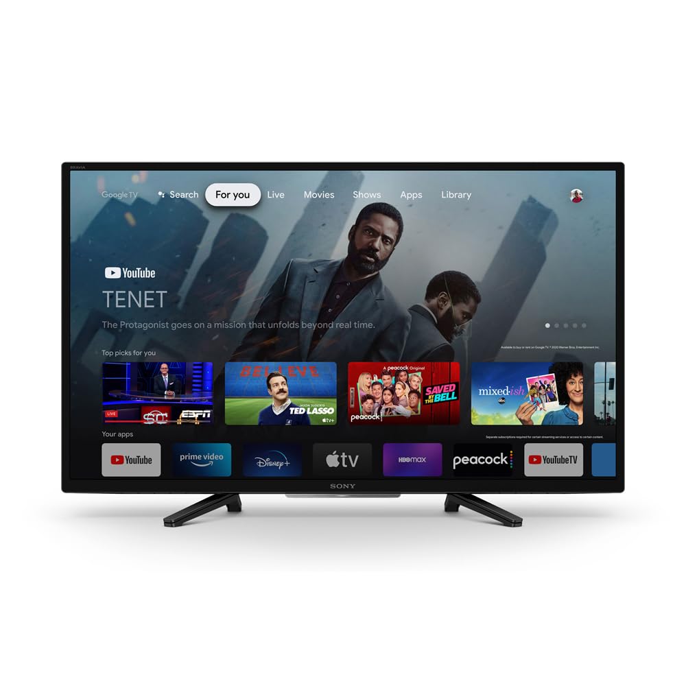Sony 32-inch W830K HD LED HDR TV (2022) Bundle with 6-Outlet Surge Adapter with Night Light, 2X 4K HDMI Cable & Deco Gear CPS Exclusive 26 Month Protection Pack (BEACH-CPS-26500)