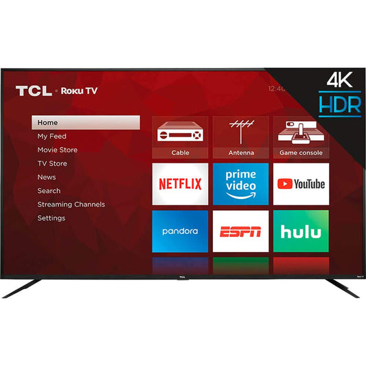 TCL 65" 4K UHD Smart TV | Roku, HDR, 2021 Model