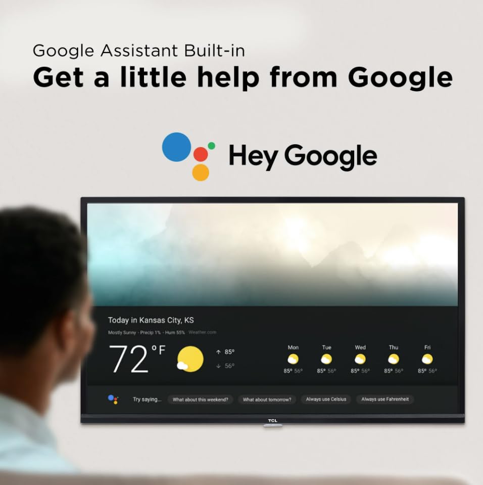 Renewed TCL 40" FHD Android TV + Wall Mount | Alexa & Google