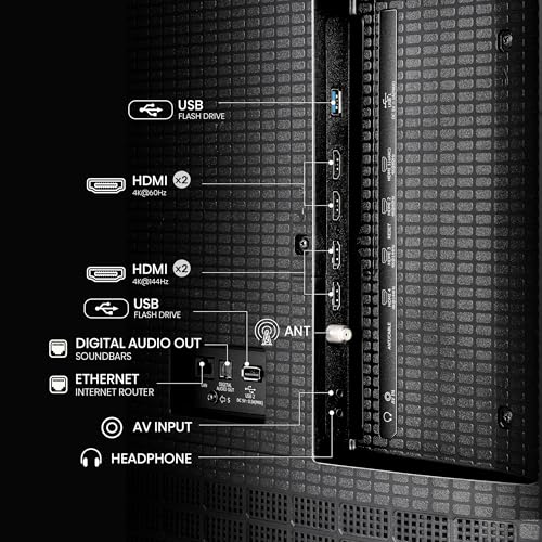 Hisense 65" Class U6 Series Mini-LED 4K UHD Smart Fire TV (65U65QF, 2025 Model) - QLED, Native 144Hz, HDR10+, Dolby Vision IQ, Dolby Atmos, Game Mode Pro, ALLM, Alexa Built in, Black