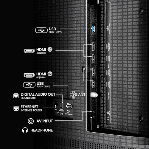 Hisense 100" Class U6 Series Mini-LED 4K UHD Smart Fire TV (100U65QF, 2025 Model) - QLED, Native 144Hz, HDR10+, Dolby Vision IQ, Dolby Atmos, Game Mode Pro, ALLM, Alexa Built in, Black