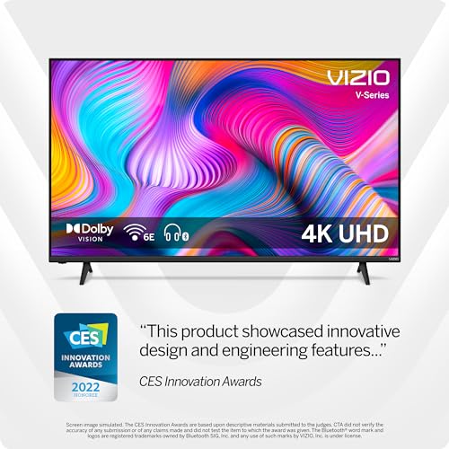 VIZIO 43-inch V-Series 4K LED HDR Smart TV w/Dolby Vision, WiFi 6E, Bluetooth Headphone Capable, AMD FreeSync & Alexa Compatibility, V435M-K04, 2023 Model