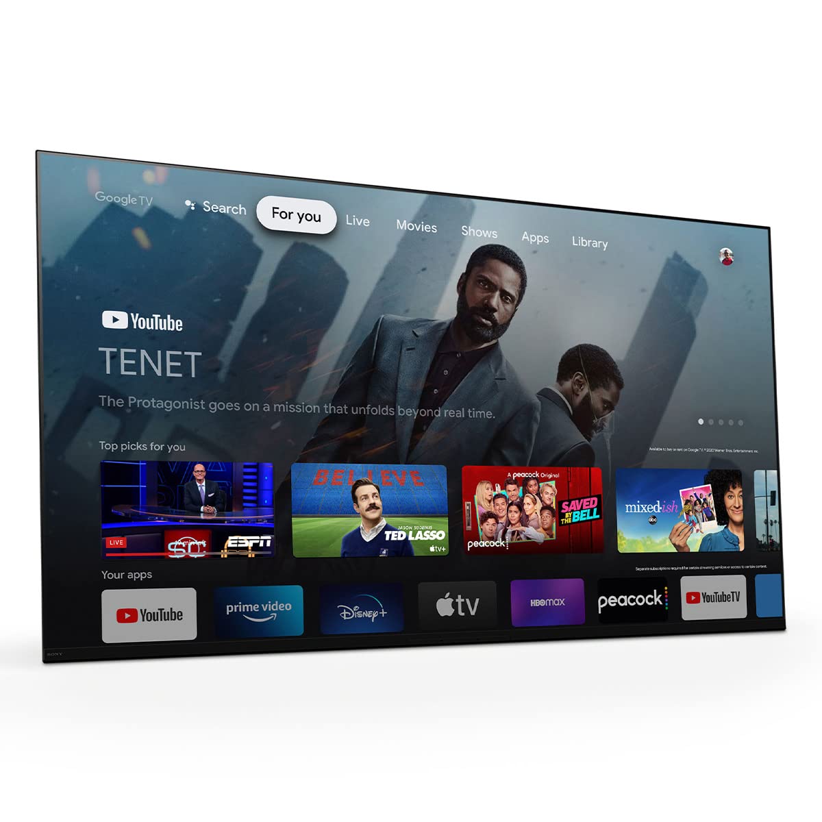 Sony 55" 4K OLED Smart Google TV – Dolby Vision HDR, Bluetooth, Wi-Fi, HDMI & USB (2022)