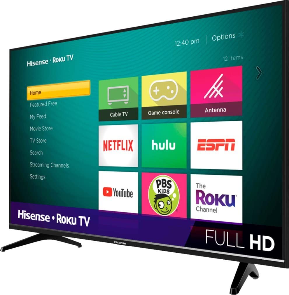 Hisense 40-Inch Class H4 Series LED Roku Smart TV with Alexa Compatibility (40H4F, 2020 Model)