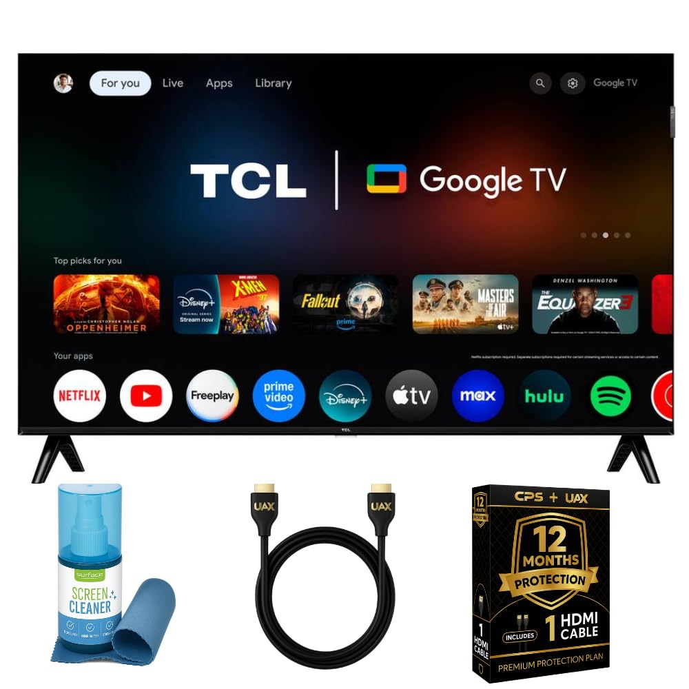 TCL 32" QLED FHD TV Bundle: Google TV, HDR10 & Protection Plan