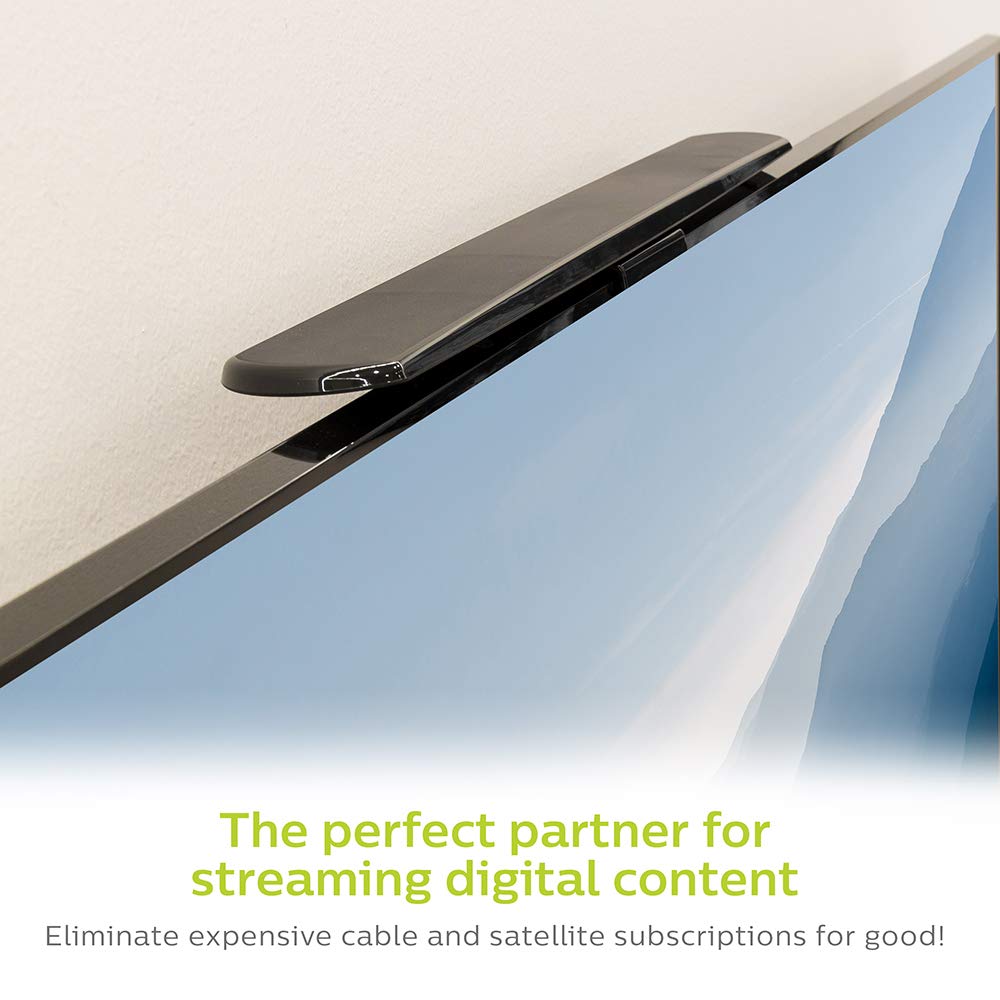 Philips Hover Amplified HD TV Antenna, Long Range, 4K, VHF/UHF