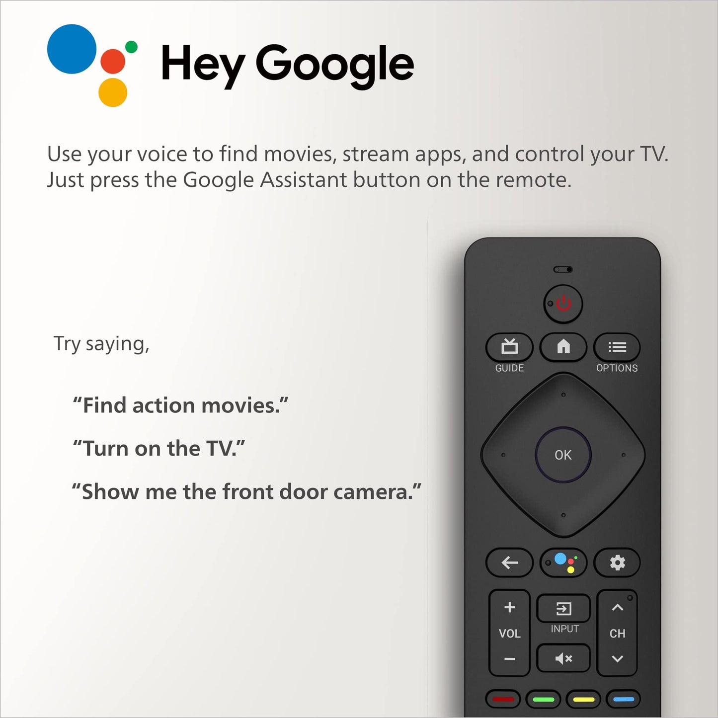 Philips 55" 4K UHD Smart LED TV HDR with Game Mode, Chromecast & Bluetooth (Renewed)