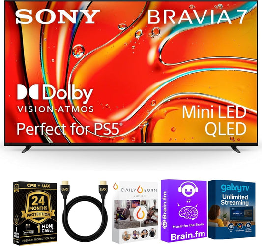Sony 85" BRAVIA 7 4K HDR Mini LED QLED Smart Google TV – Dolby Vision, PS5 Features & 2-Year CPS Protection