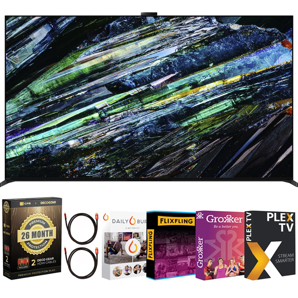 Sony BRAVIA XR A95L 55" QD-OLED 4K HDR Smart TV (2023) Bundle with HDMI Cables & 26-Month Protection