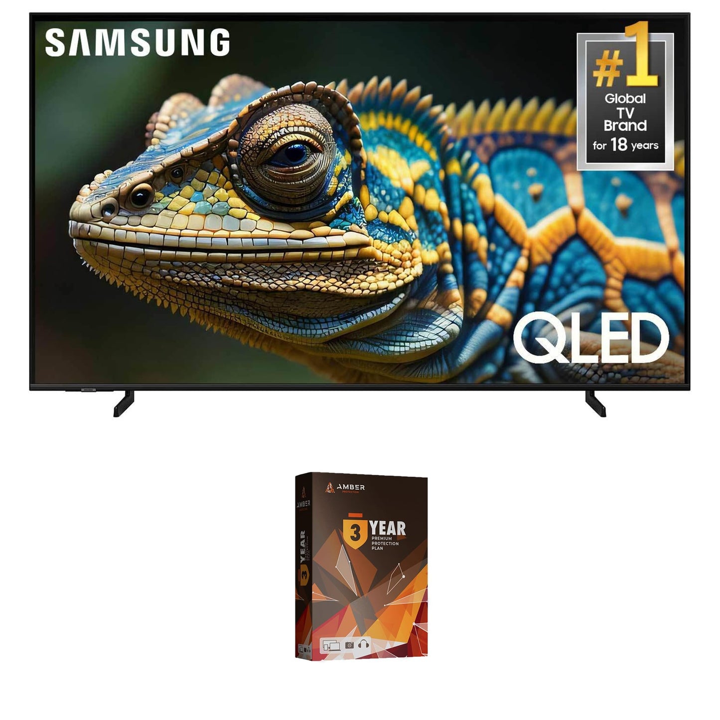 Samsung QN65Q60DAFXZA 65 Inch Q60D QLED 4K Smart TV with Quantum HDR and 3 Year Amber Protection Plan (2024)