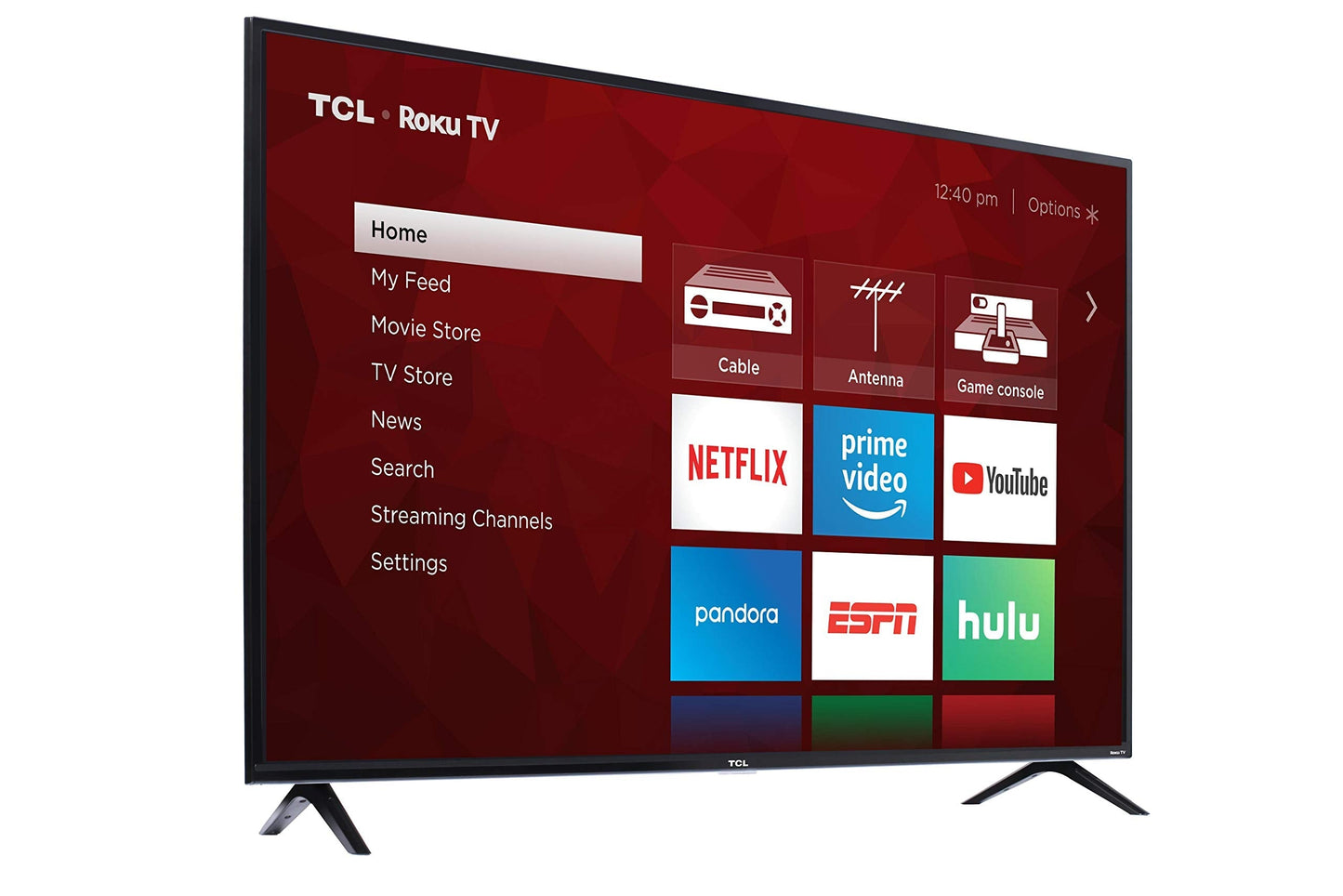 2019 TCL 50" 4K Smart TV: Roku Built-in, UHD, LED Display