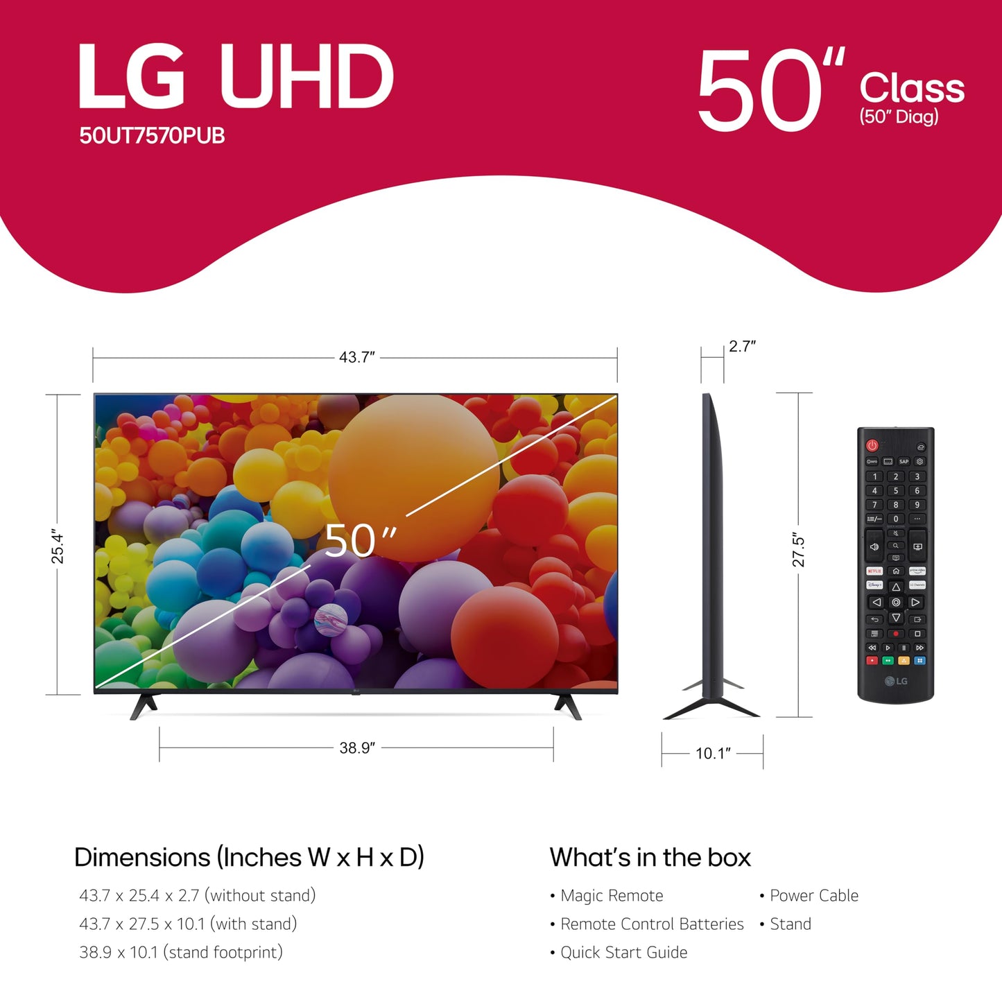 LG 65" UT75 4K Smart TV w/ Alexa Built-in & AI Processor (2024)