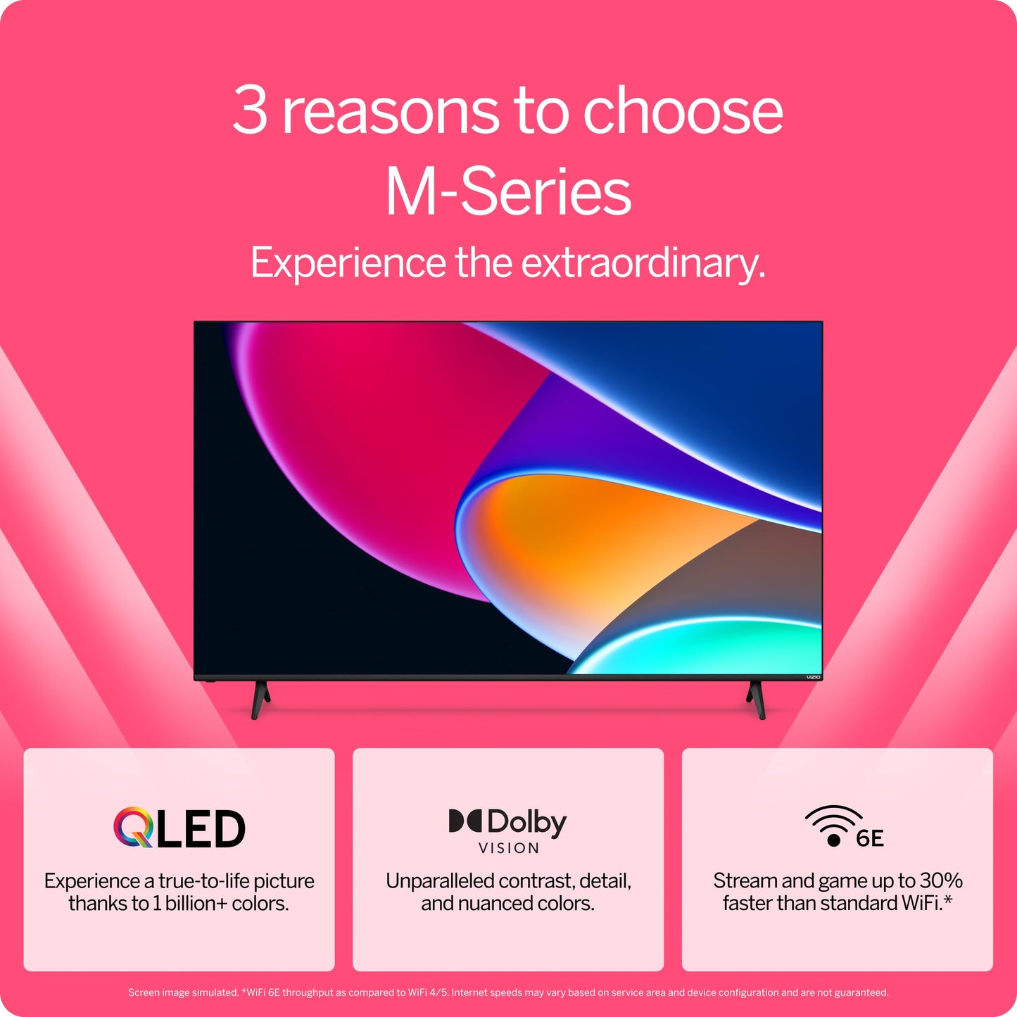 VIZIO 43-inch MQ6 Series 4K QLED HDR Smart TV w/Dolby Vision, WiFi 6E, Bluetooth Headphone Capable, AMD FreeSync & Alexa Compatibility, M43Q6M-K04, 2023 Model