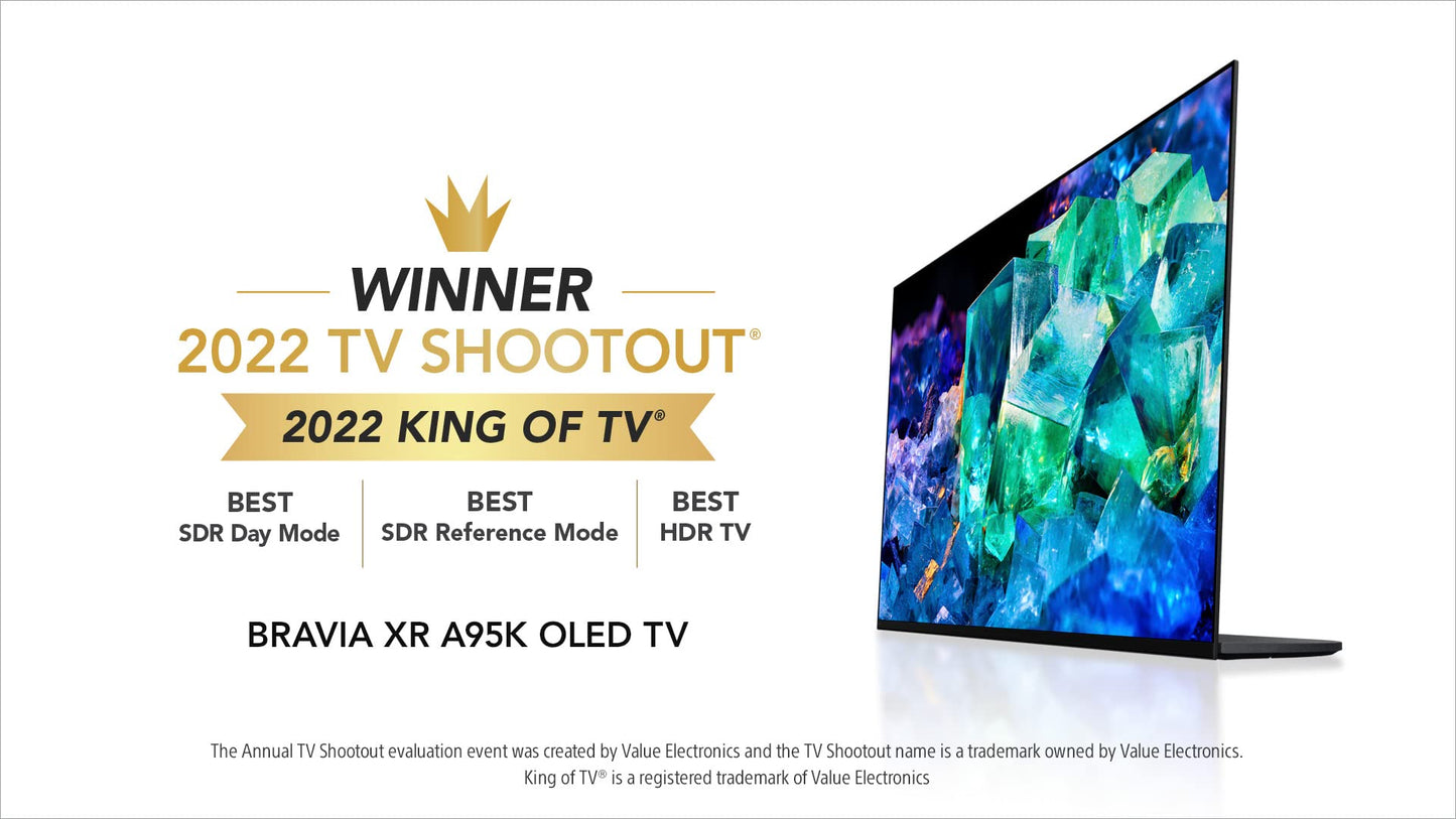 Sony 65" 4K QD-OLED BRAVIA XR A95K – Smart Google TV with Dolby Vision HDR & PS5 Features (2022)