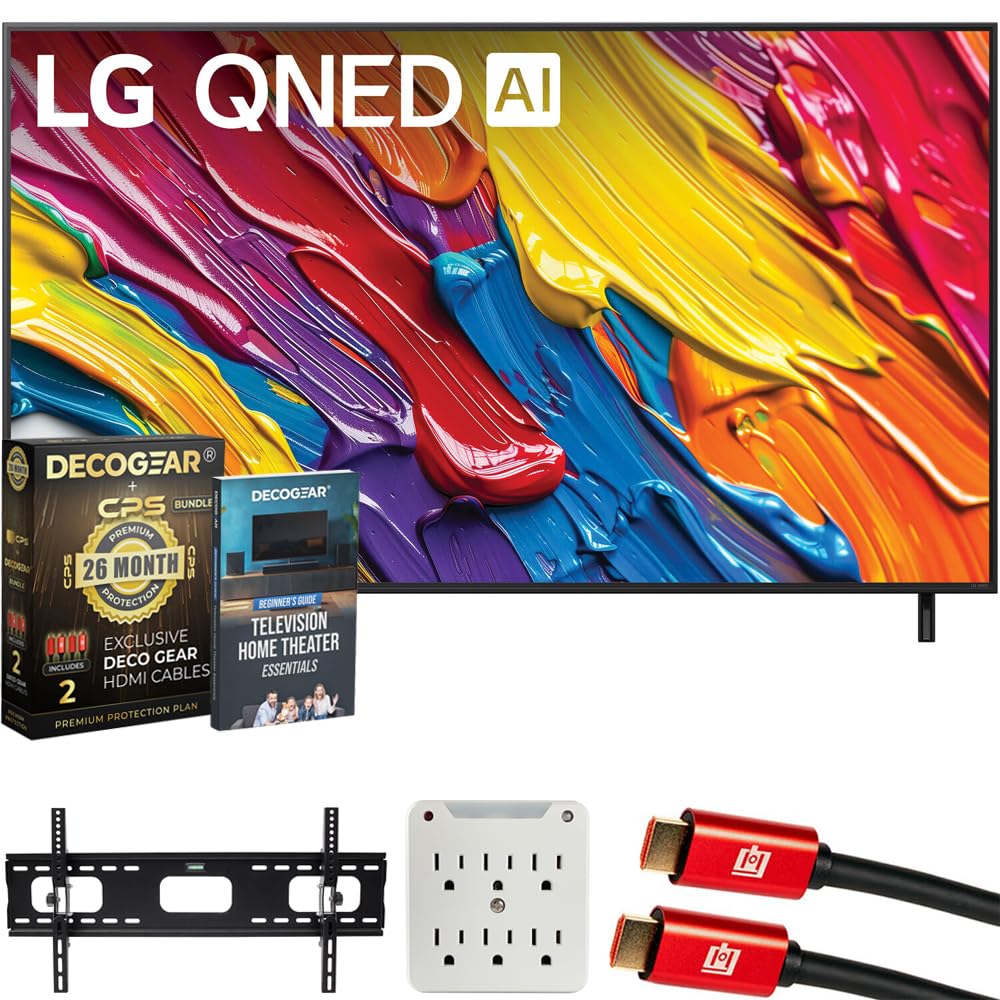 LG 65" QNED82A 4K QNED AI Smart TV – Bundle with 26-Month CPS Protection & Accessories (2025)