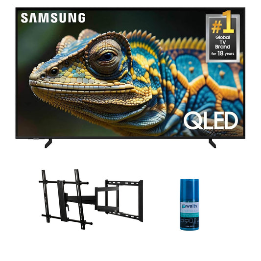 Samsung QN43Q60DAFXZA 43 Inch Q60D QLED 4K Smart TV with Quantum HDR with a Walts TV Large/Extra Large Full Motion Mount for 43-90 Inch Compatible TV's and Walts HDTV Screen Cleaner Kit (2024)