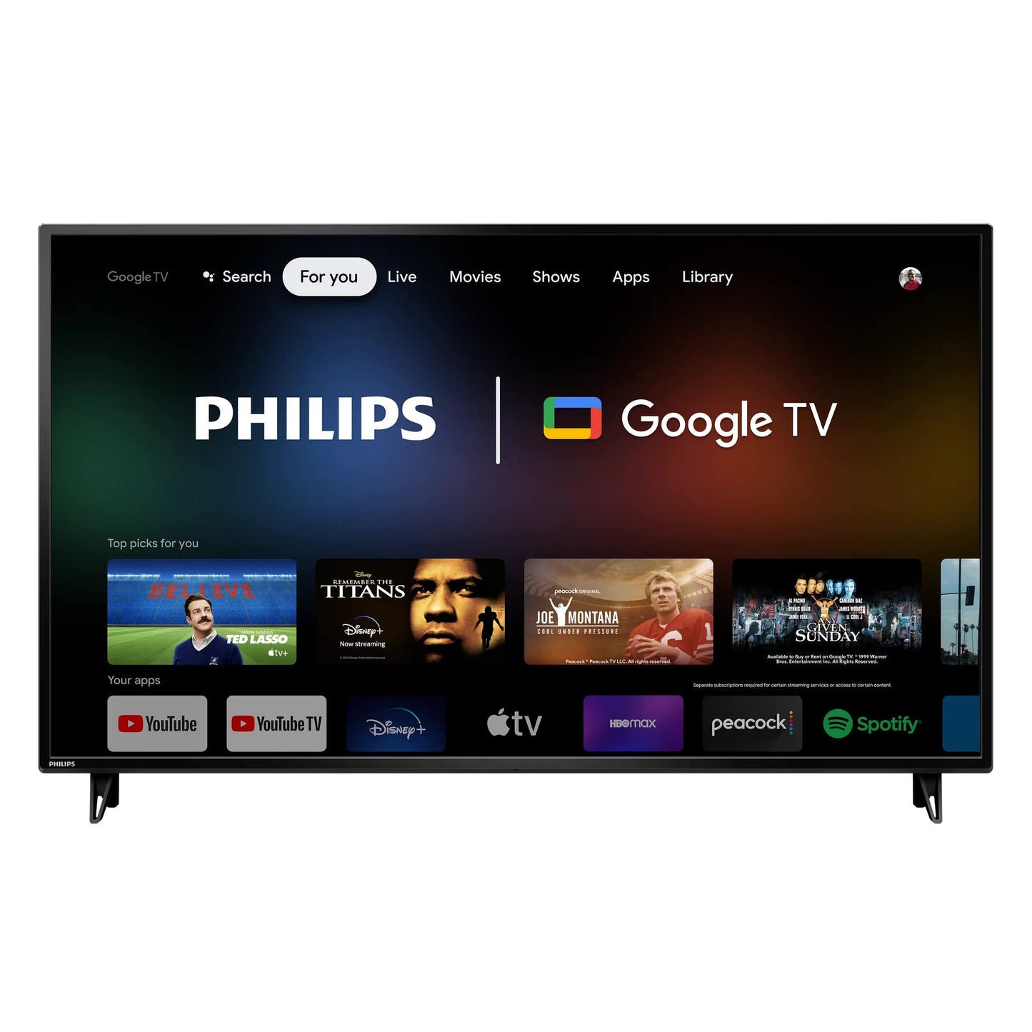 Philips 55" 4K UHD Smart LED TV HDR with Game Mode, Chromecast & Bluetooth (Renewed)