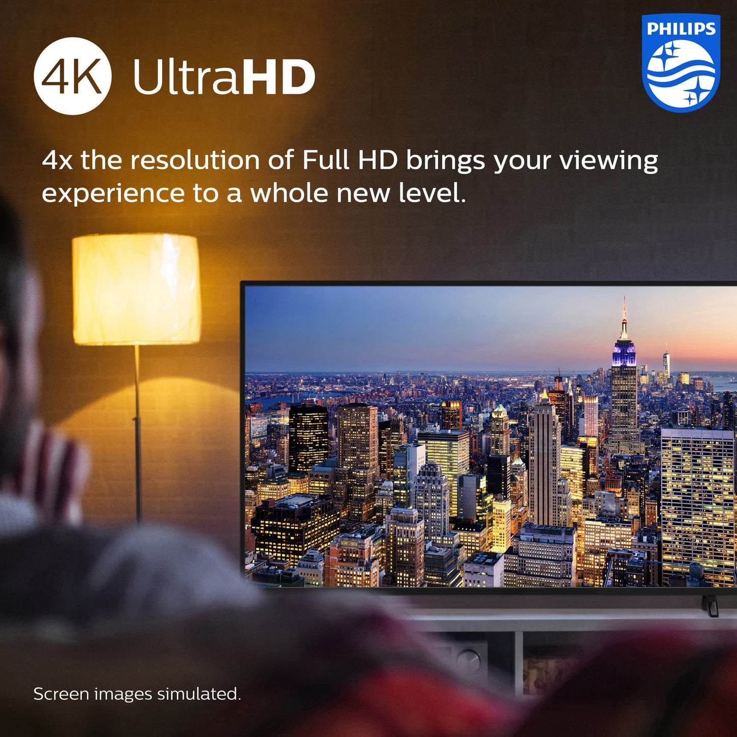 Philips 55" 4K UHD Android Smart TV – HDR10, Voice Remote, Chromecast & Google Assistant