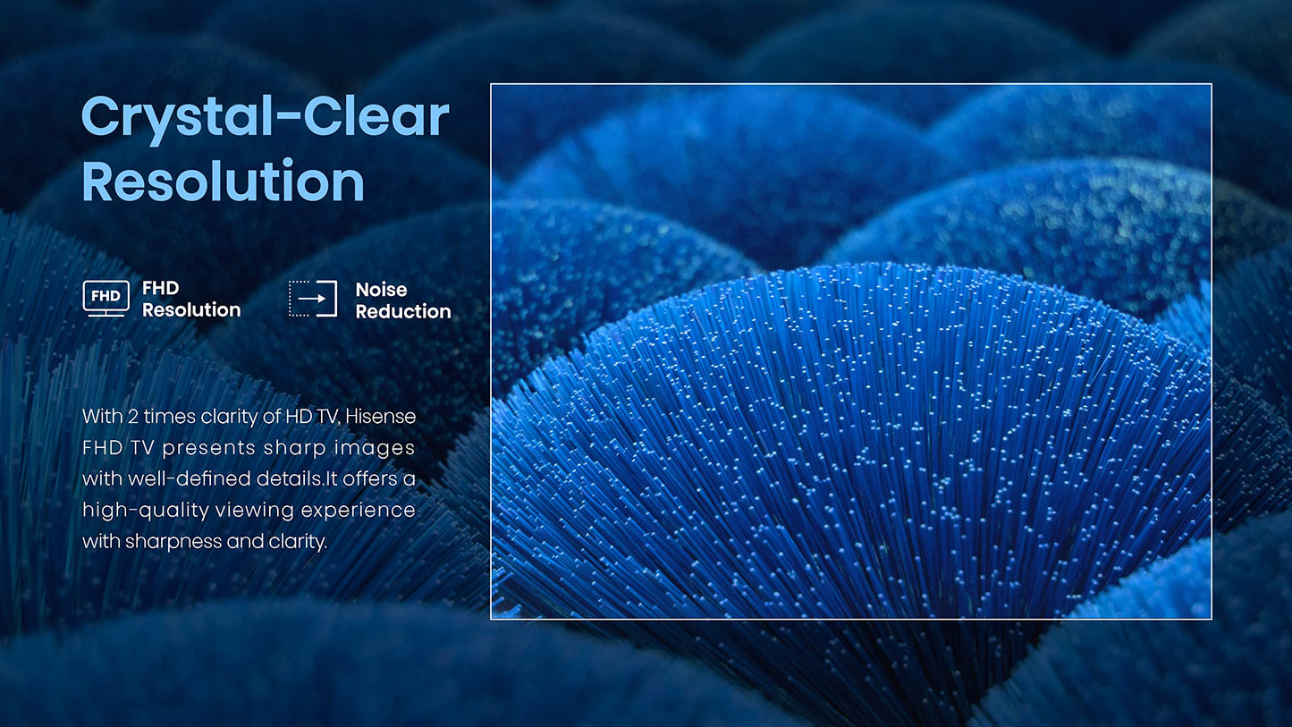 Hisense 43" A4 Series FHD Smart Android TV – DTS Virtual X, Game/Sports Modes, Chromecast & Alexa (2022)