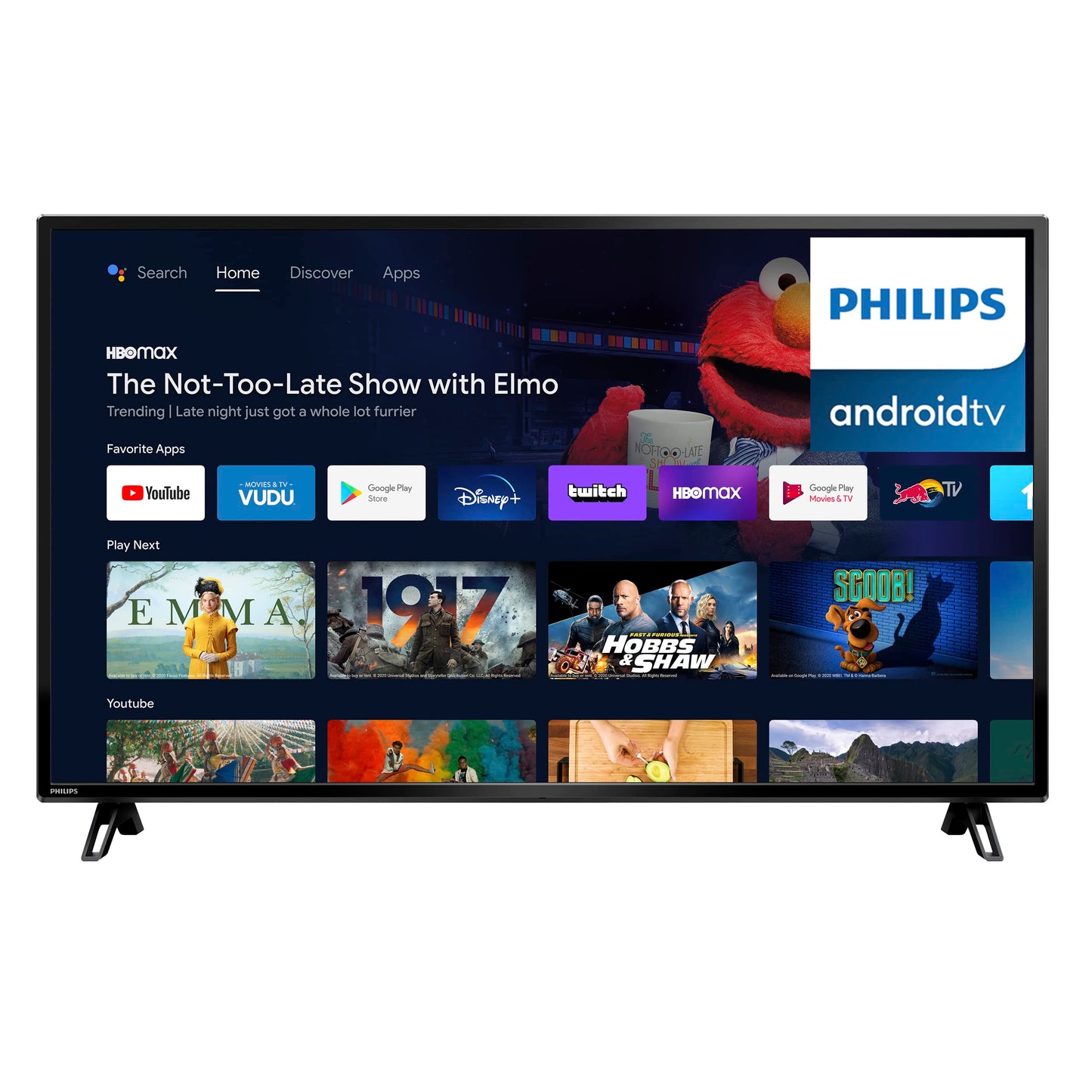 Philips 55" 4K UHD Android Smart TV – HDR10, Voice Remote, Chromecast & Google Assistant