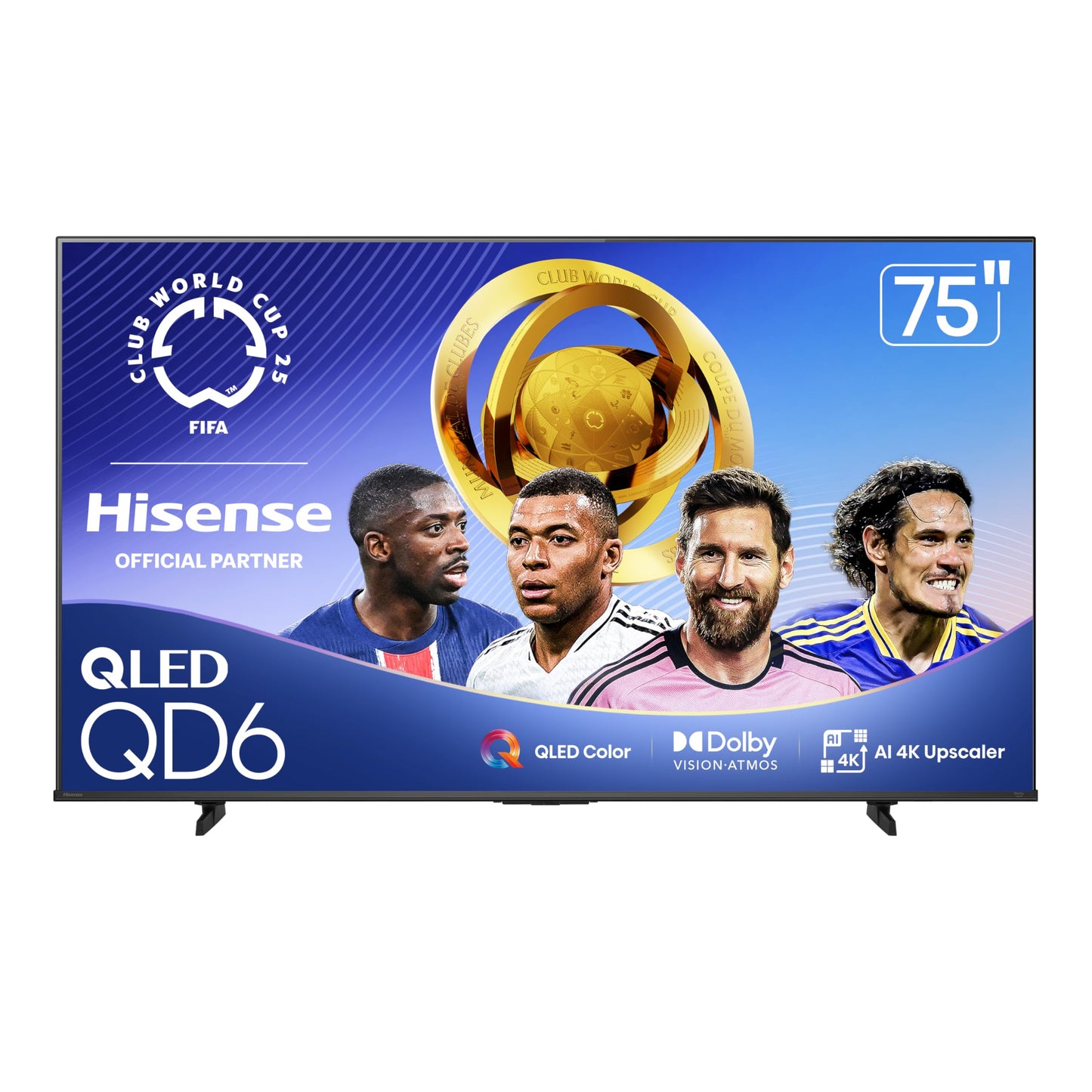Hisense 75" Class QD6 Series (75QD6QF, 2025 Model) QLED 4K UHD Smart Fire TV, Voice Remote with Alexa, Dolby Vision, Dolby Atmos, Motion Rate 120, HDR 10+, Game Mode Plus, MEMC, VRR, ALLM