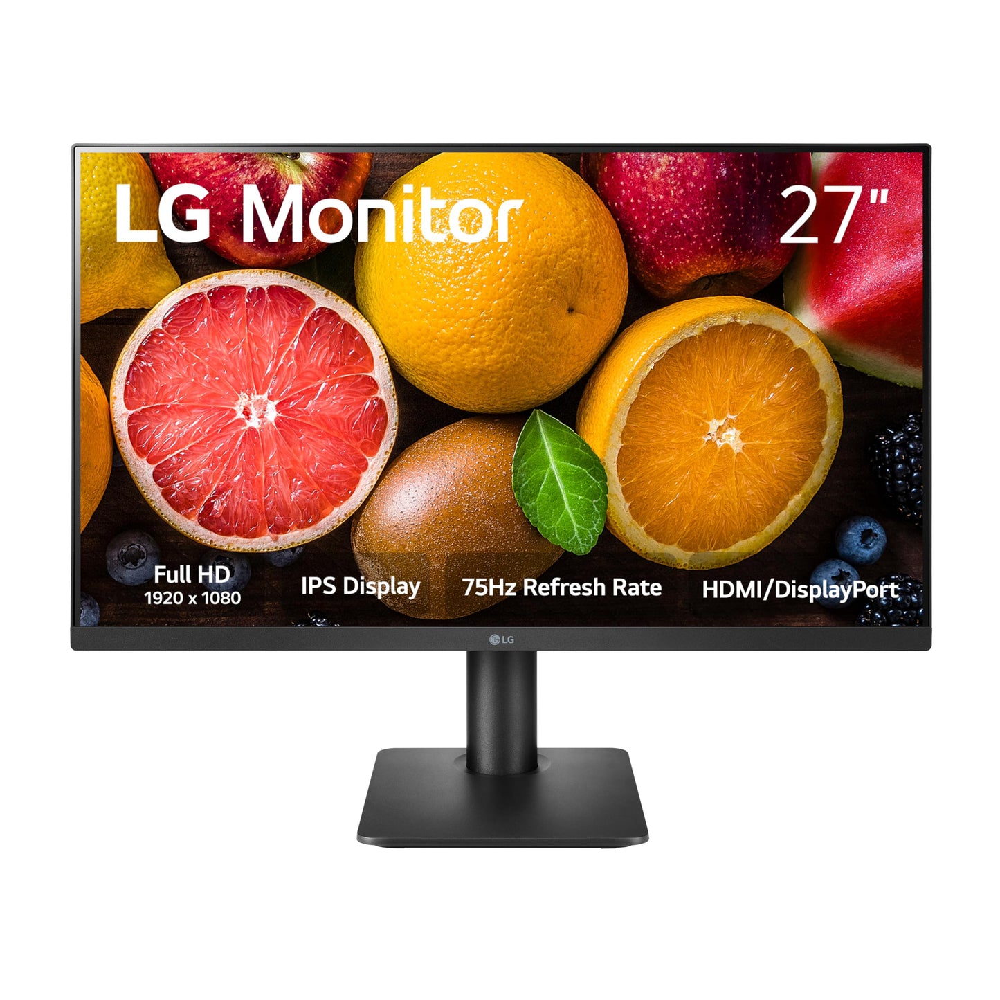 LG 27" FHD IPS Monitor – 75Hz, 5ms, FreeSync, Borderless Design & Adjustable Stand (27MP450-B)