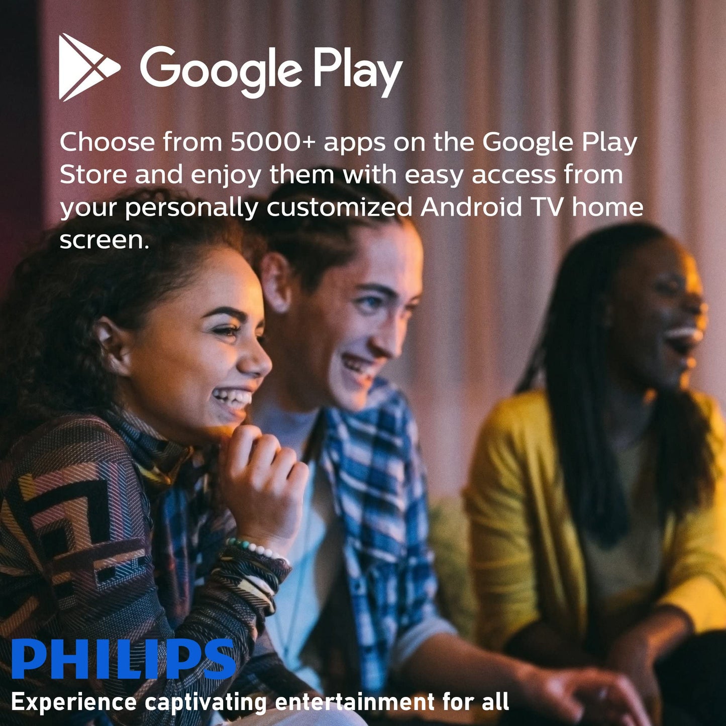 Philips 55" 4K UHD Android Smart TV – HDR10, Voice Remote, Chromecast & Google Assistant