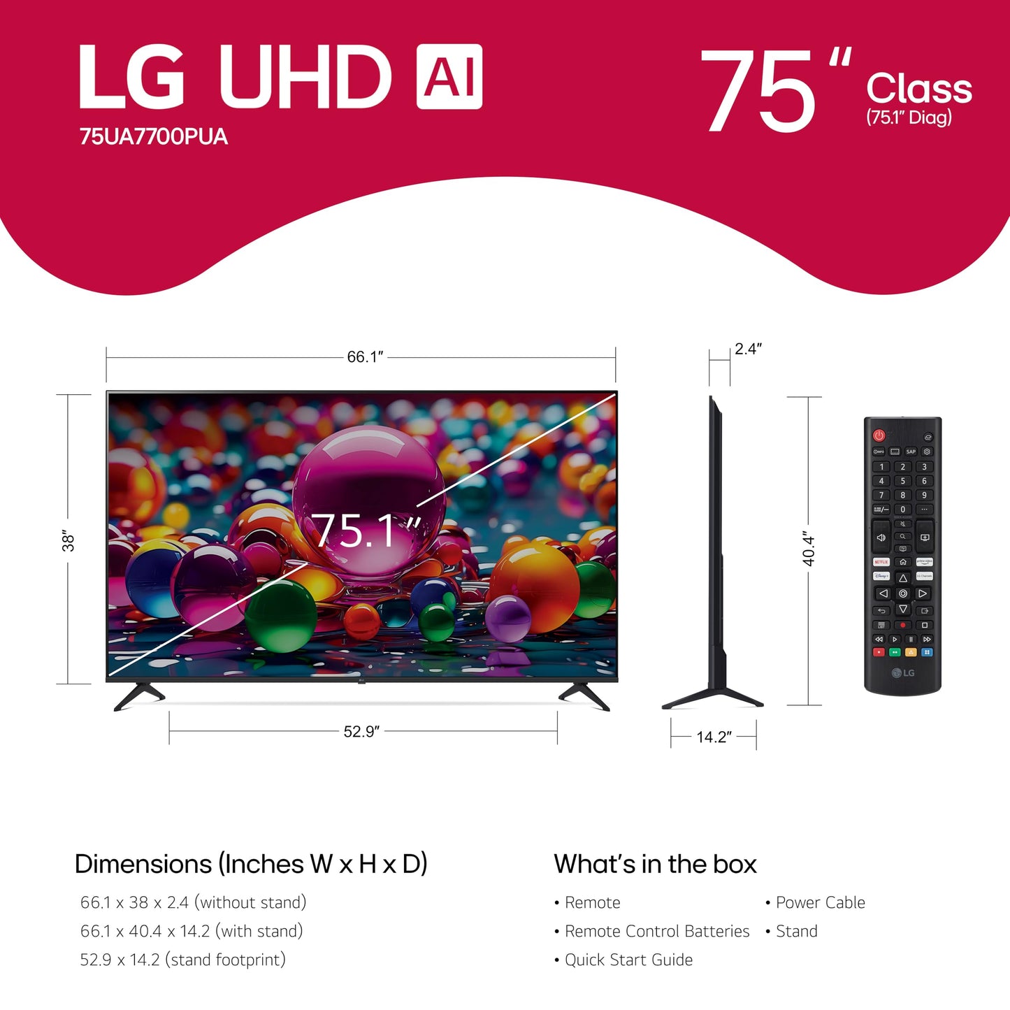 LG 75" 4K UHD Smart TV w/ AI Sound Pro & 4K Upscaling | Alexa (2025)