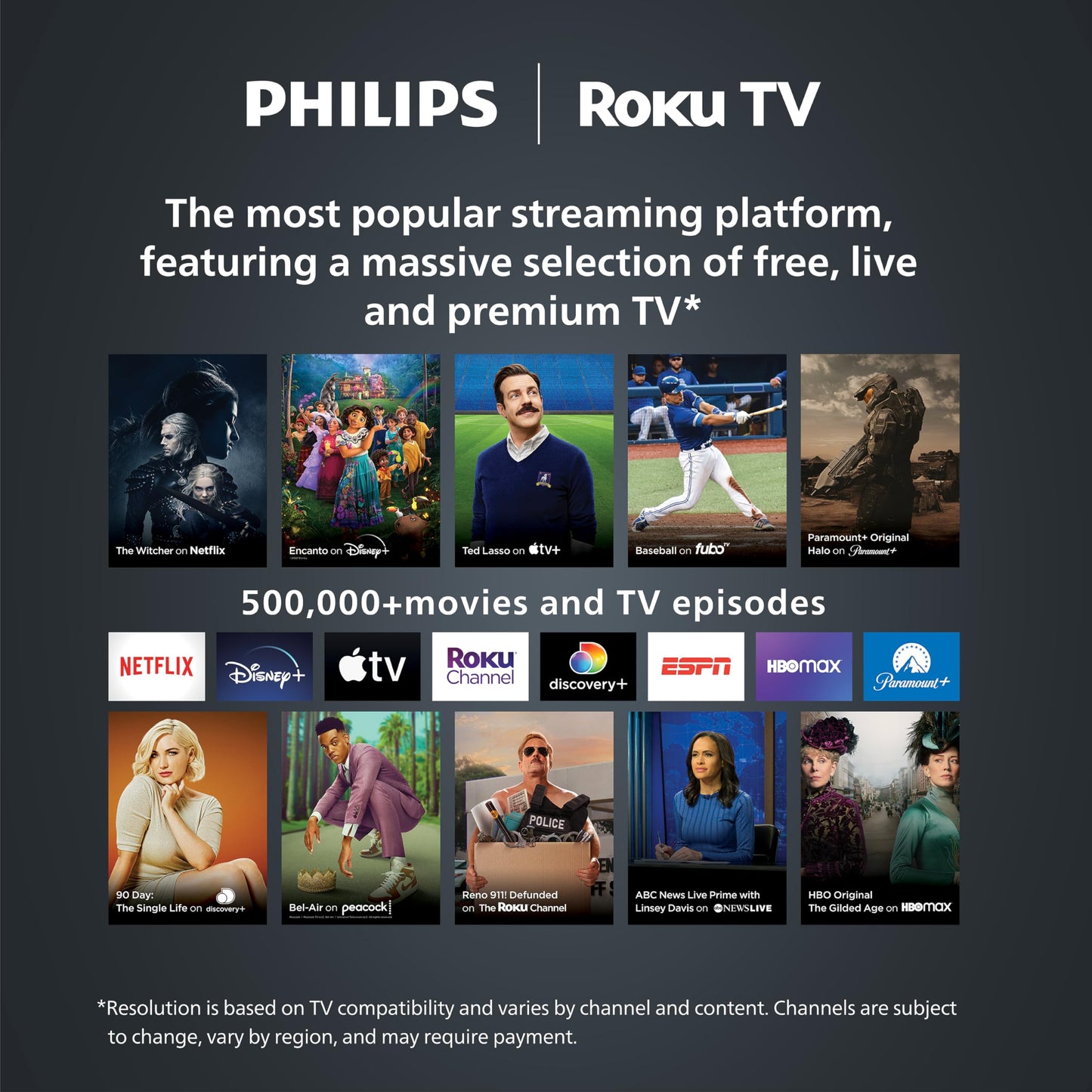 Philips 32" FHD 1080p Roku Smart TV, Alexa, Google Home, Renewed