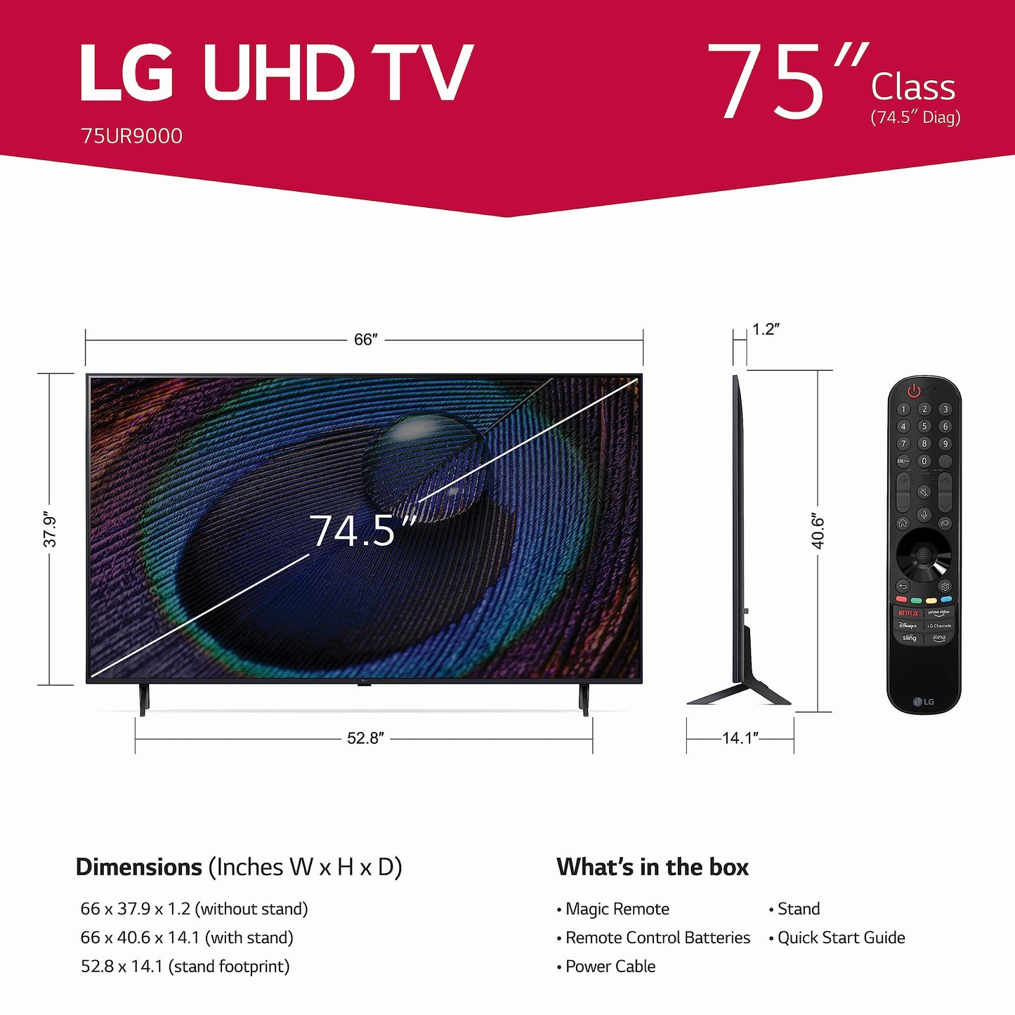 LG 75" 4K UHD TV: Alexa, AI-Powered, 60Hz Refresh Rate