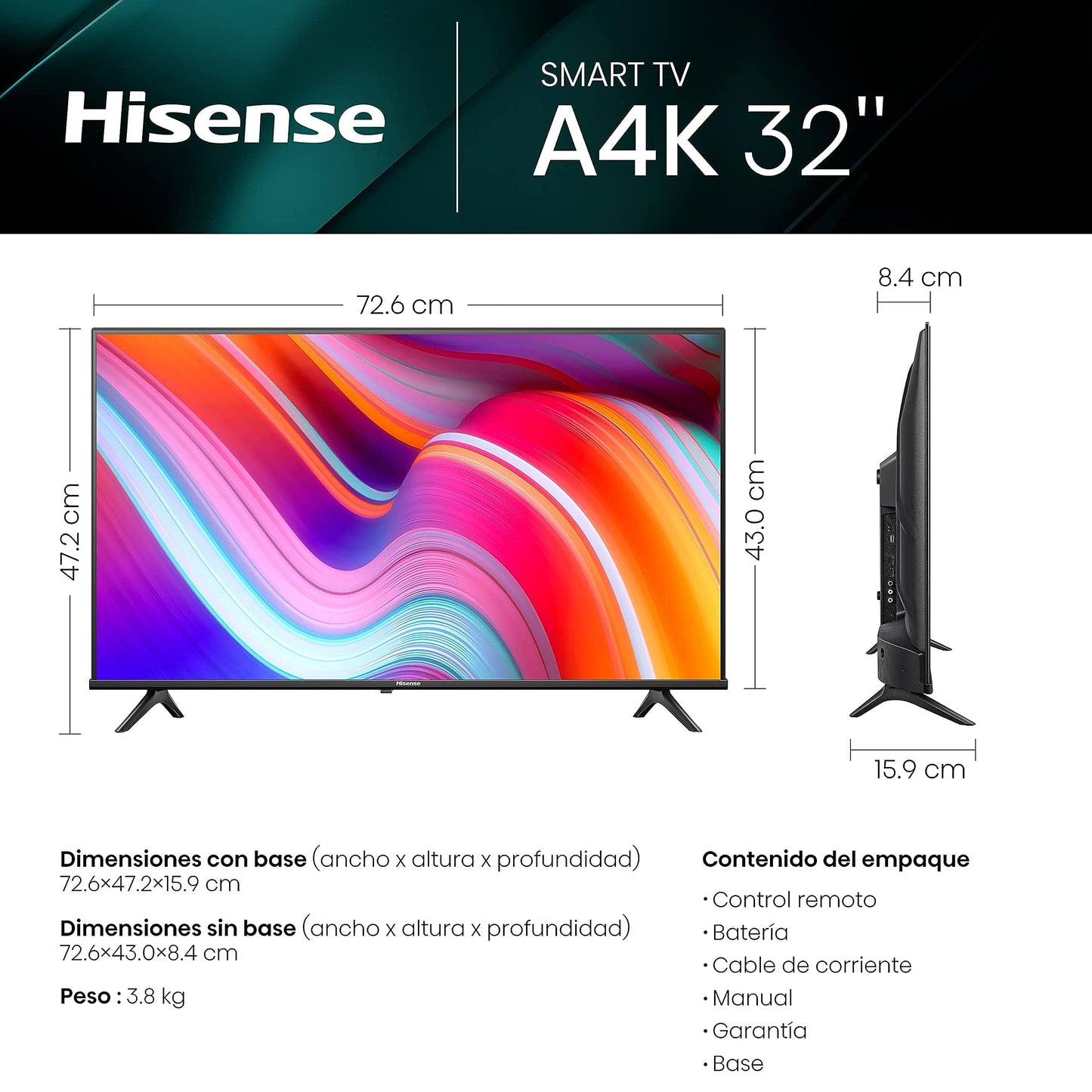 Hisense 32" Class A4 Series LED HD Smart Vidaa TV 32A4KV