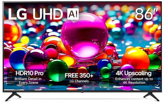 LG 86" 4K UHD Smart TV w/ AI Sound & 4K Upscaling | Alexa (2025)